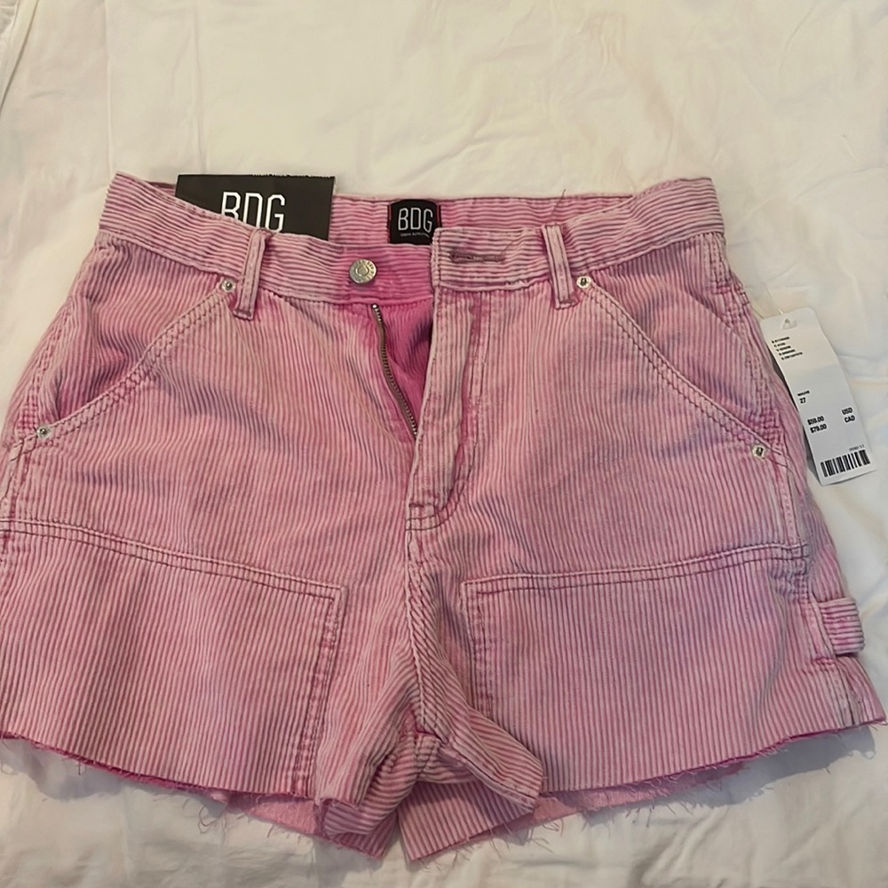 Urban outfitters high rise carpenter pink shorts size 27